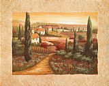 Famous Tuscan Paintings - Tuscan Sunset I